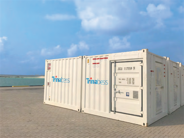 Trina Storage's BESS in a solar-storage-diesel hybrid microgrid project in Maldives